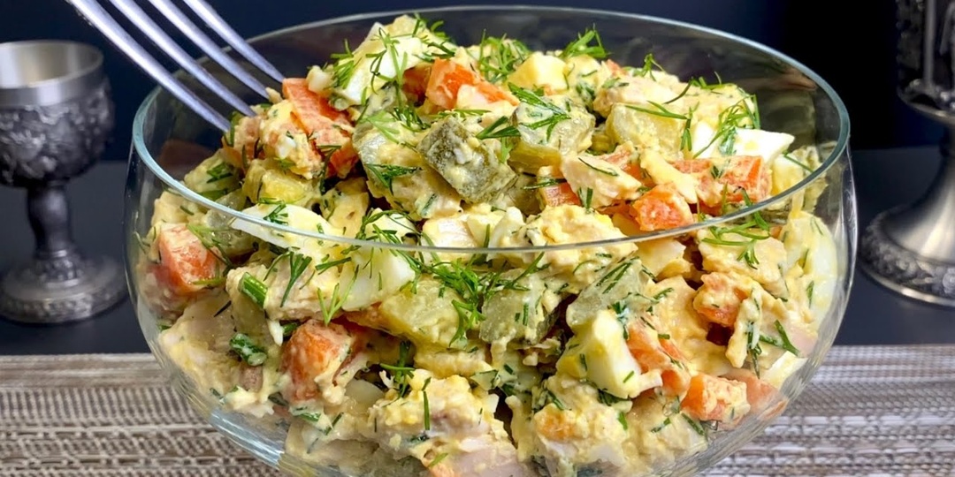 Давно забытый, но очень вкусный салат из простых продуктов! Никакого майонеза!
