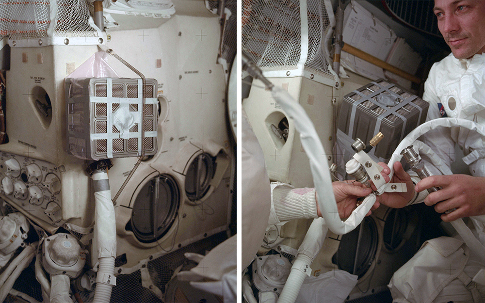 Фото NASA: AS13-62-8929 – слева, AS13-62-9004 – справа