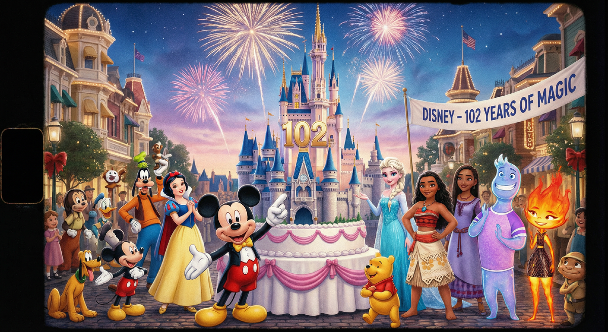 Картинка с некоторыми персонажами студии