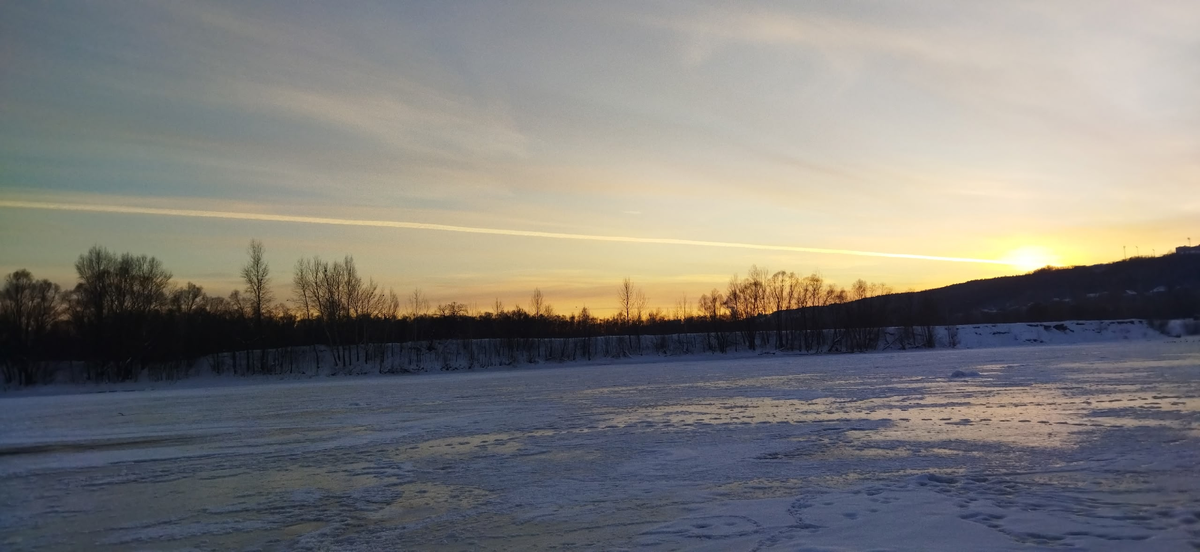 Закат над Уфимкой. Фото автора