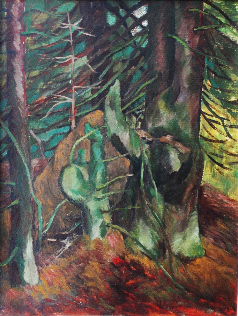 Николай Пшизов. МУРАВЕЙНИК. картон/масло. 80-е годы. Из коллекции центра русского художественного искусства Костромы. Дар сына художника. В название поста в скобках приведено черкесское произношение фамилии художника.
