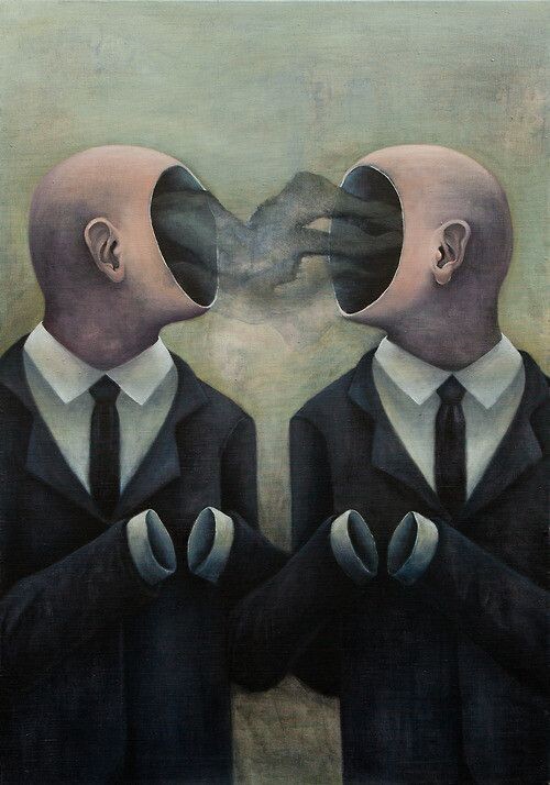 Картина Нади Йованович "Пустой костюм"