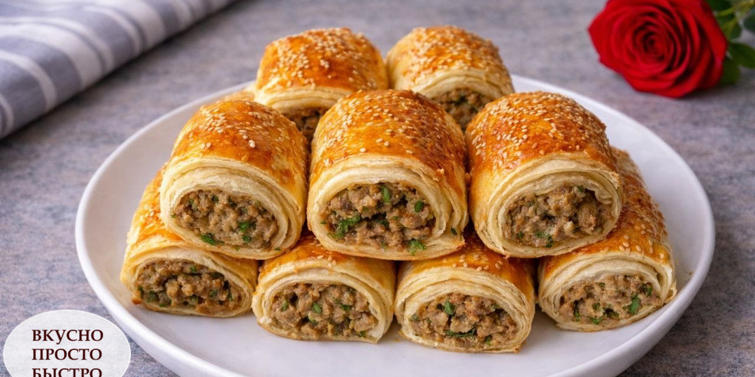 БУРЕКАСЫ ИЗ СЛОЕНОГО ТЕСТА с начинкой из сардин и оливок