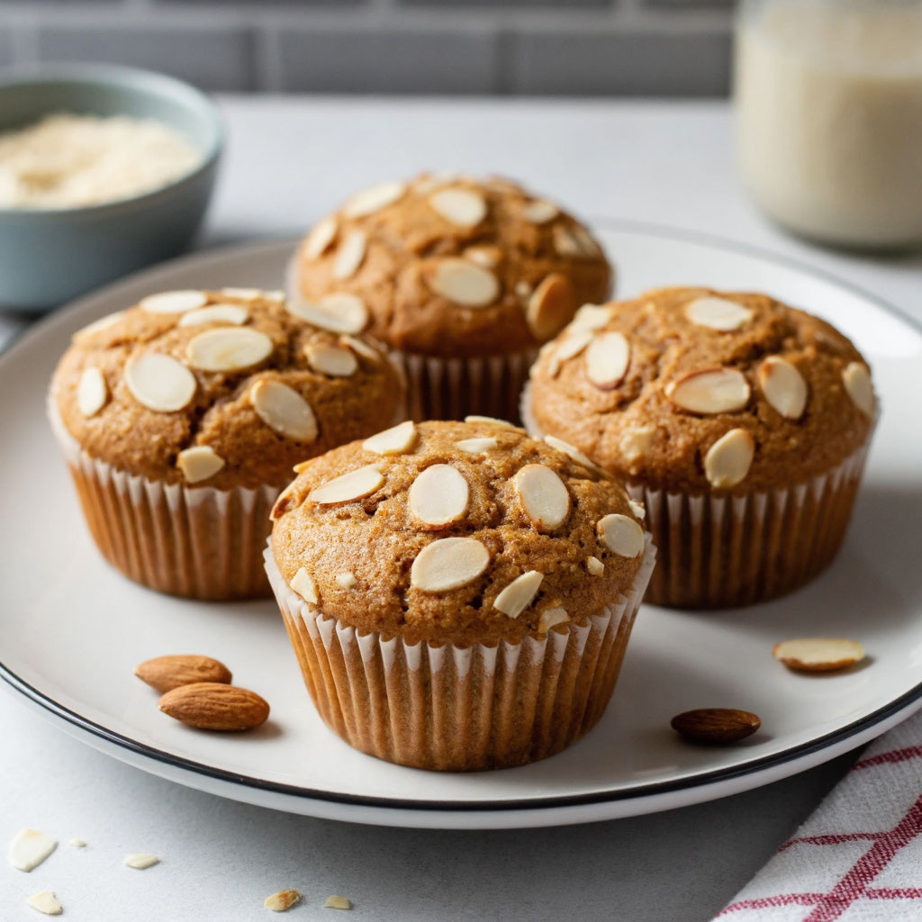 Миндальные маффины без сахара.