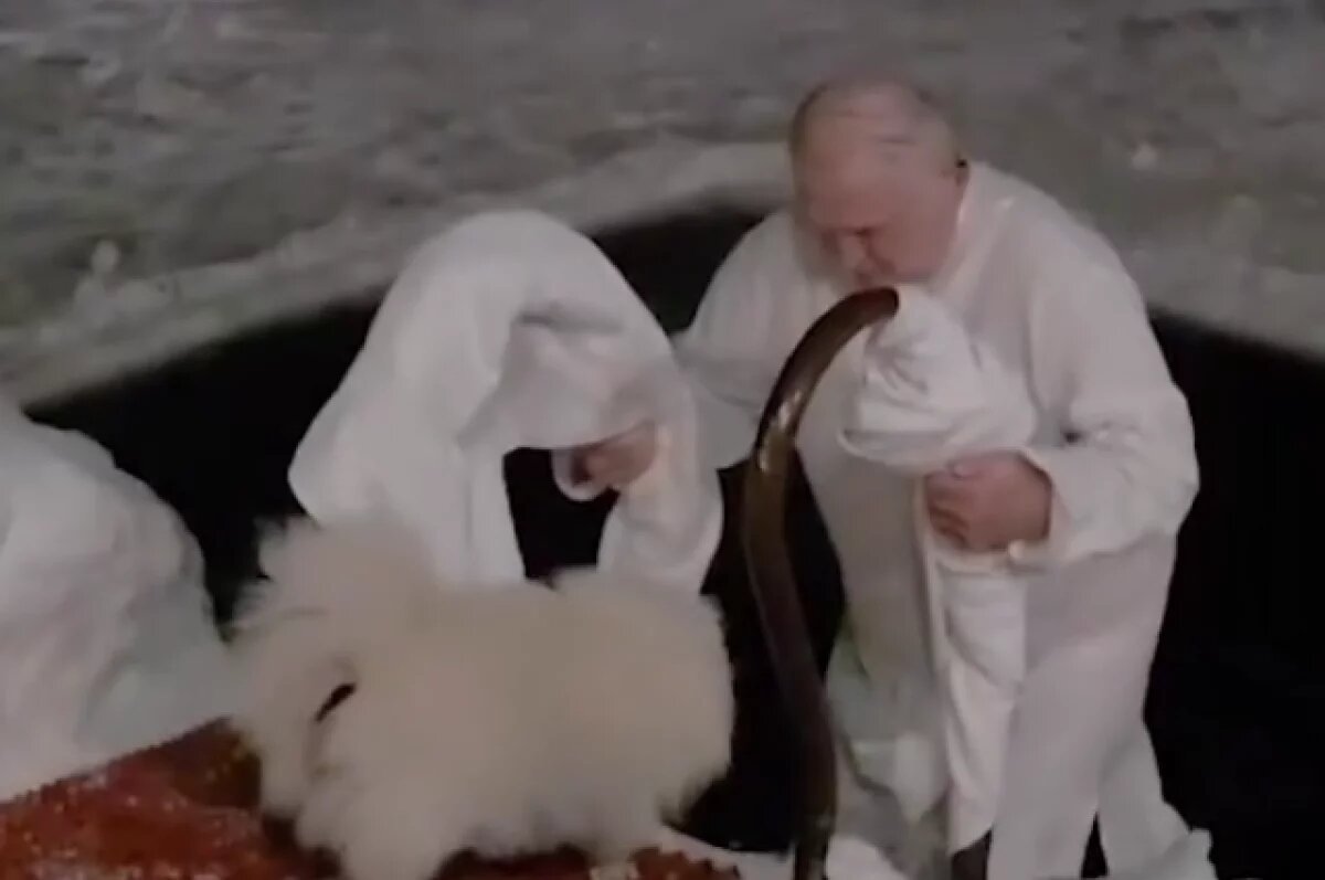    Лукашенко окунулся в крещенскую купель в Минске