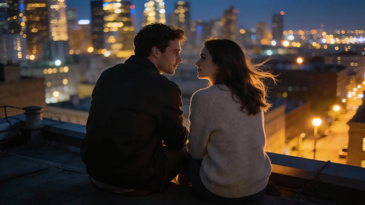 Влюбленные на крыше