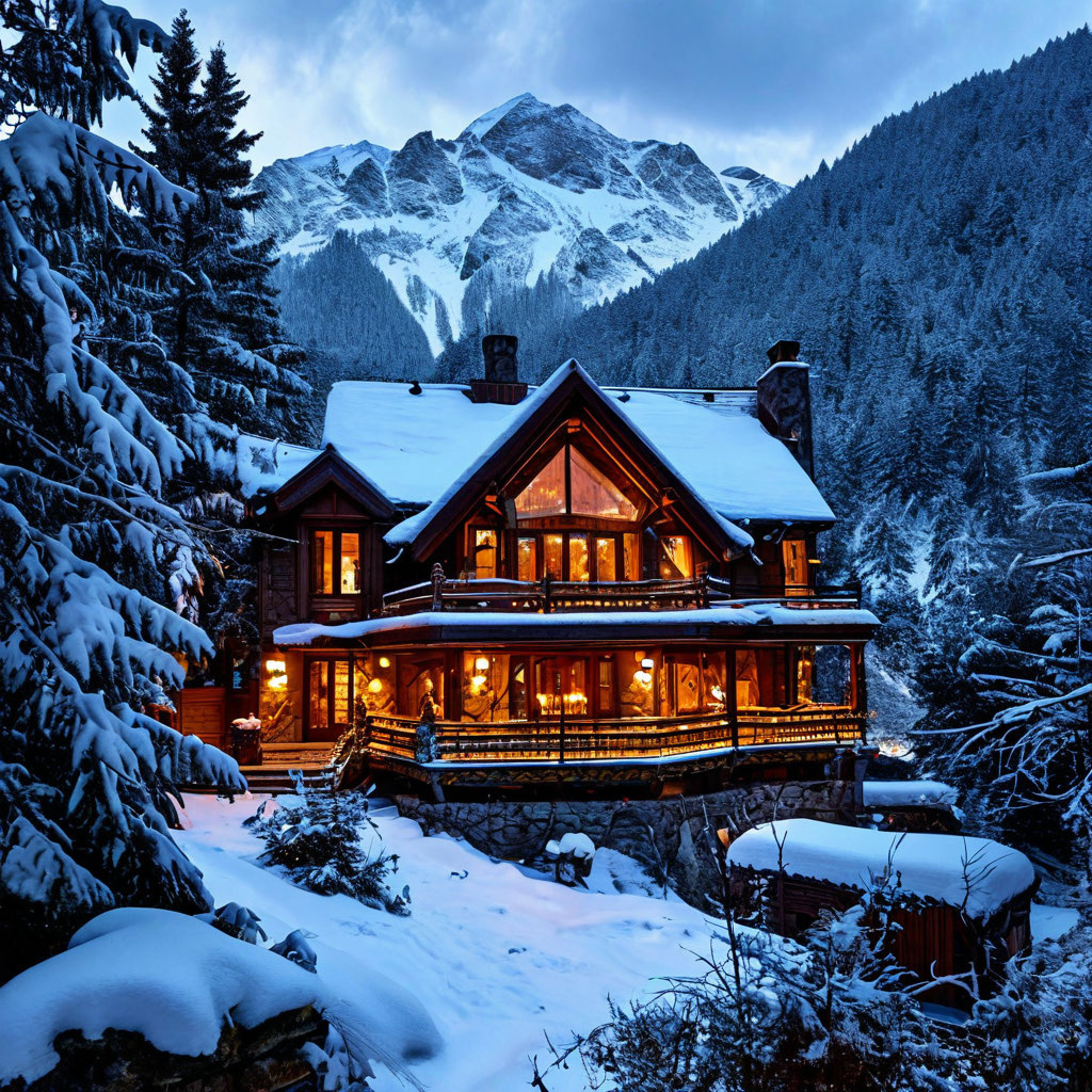 Домик для встречи Нового года.