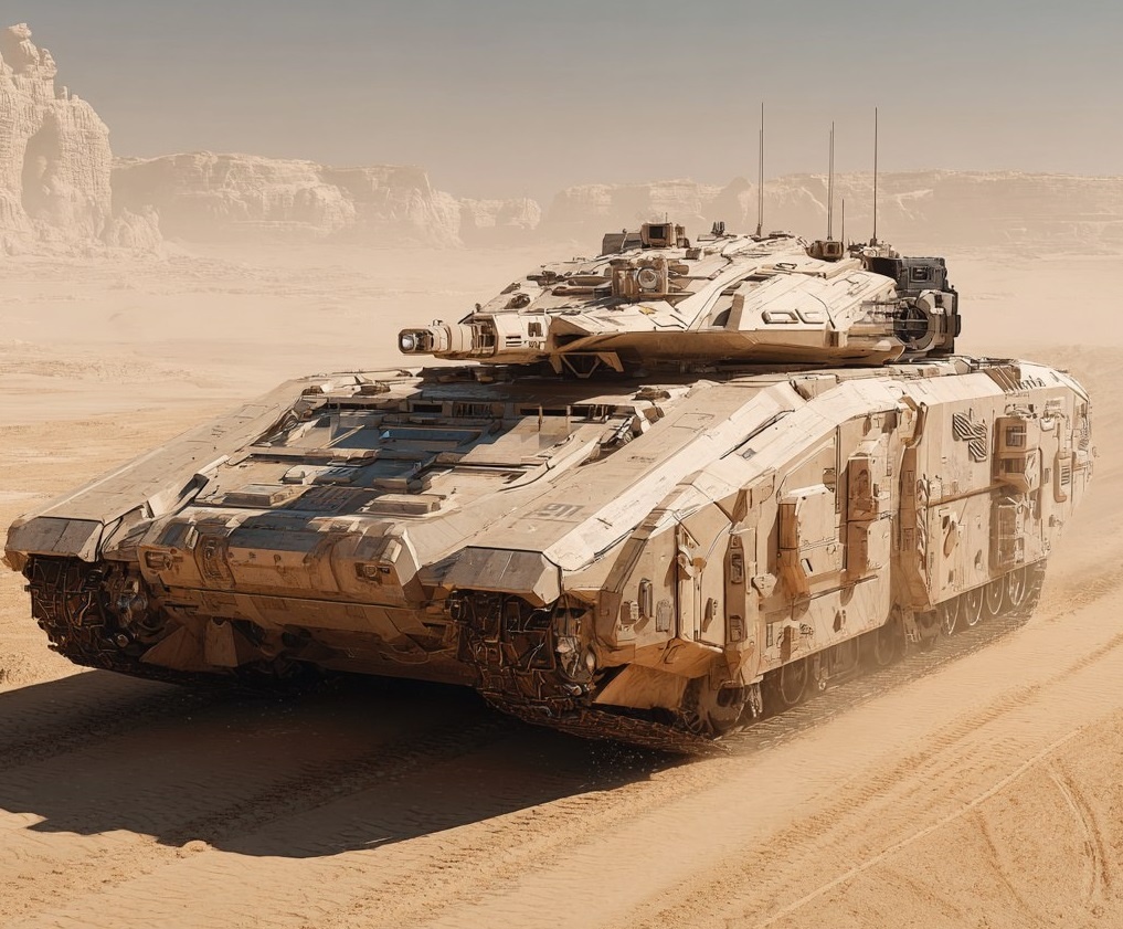 Танк будущего в предоставлении ИИ / откр. ист.