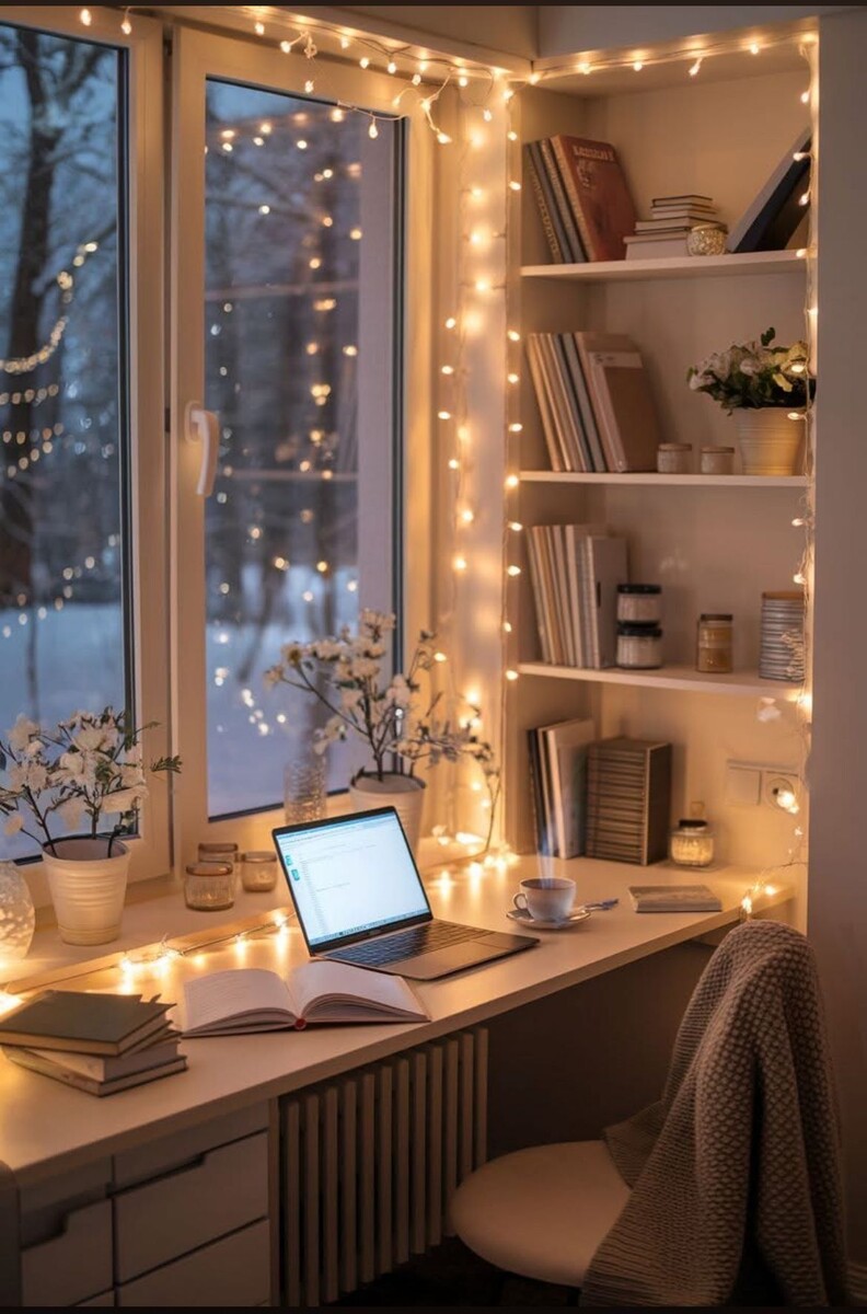 Примеры домашнего офиса. Не забудьте учесть подключение рабочего освещения для темного времени суток.