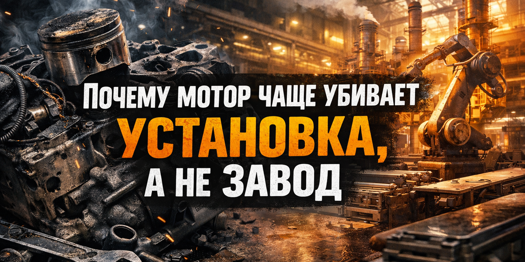 Почему мотор чаще убивает установка, а не завод