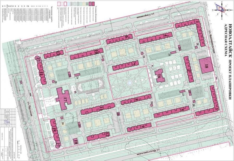 План микрорайона 12 в Новоалтайске