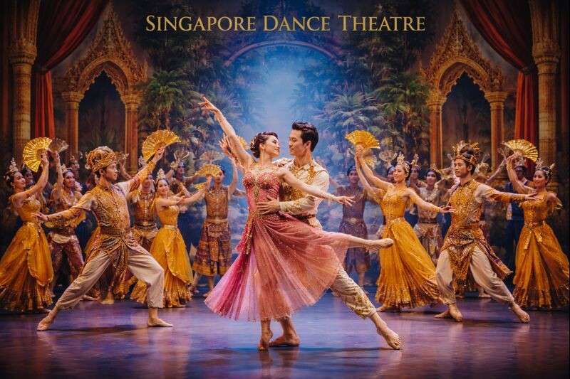Выступление Сингапурского театра танца. Изображение сгенерировано нейронногй сетью ChatGPT.         