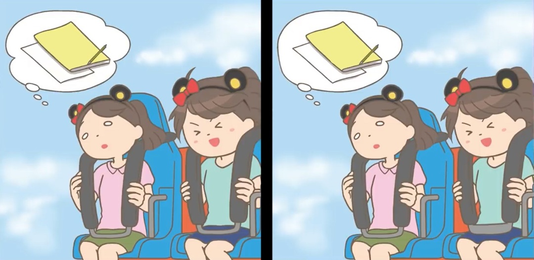 Задание на внимательность. Найди три отличия на картинке.