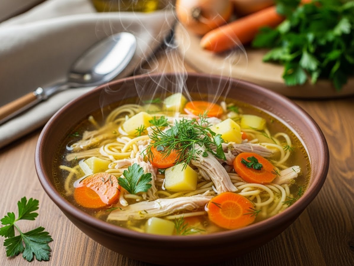 Куриный суп с лапшой