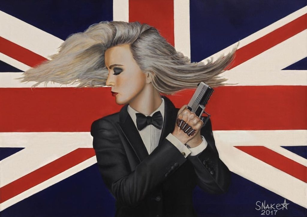 Опасность. 2017. холст, масло. 70 x 50 см.  ©Дмитрий Snake Хакимов