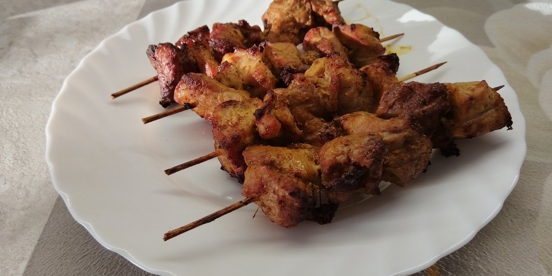 Готовлю шашлык в аэрогриле.