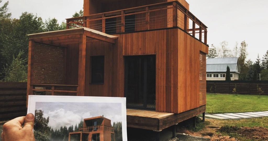 Каркасник 5,5x5,5 с плоской эксплуатируемой кровлей