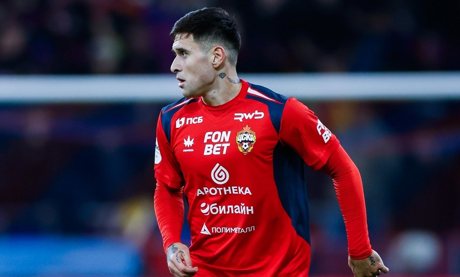    «Интернасьонал» объявил о переходе футболиста ЦСКА Вильягры. Фото: ФК ЦСКА