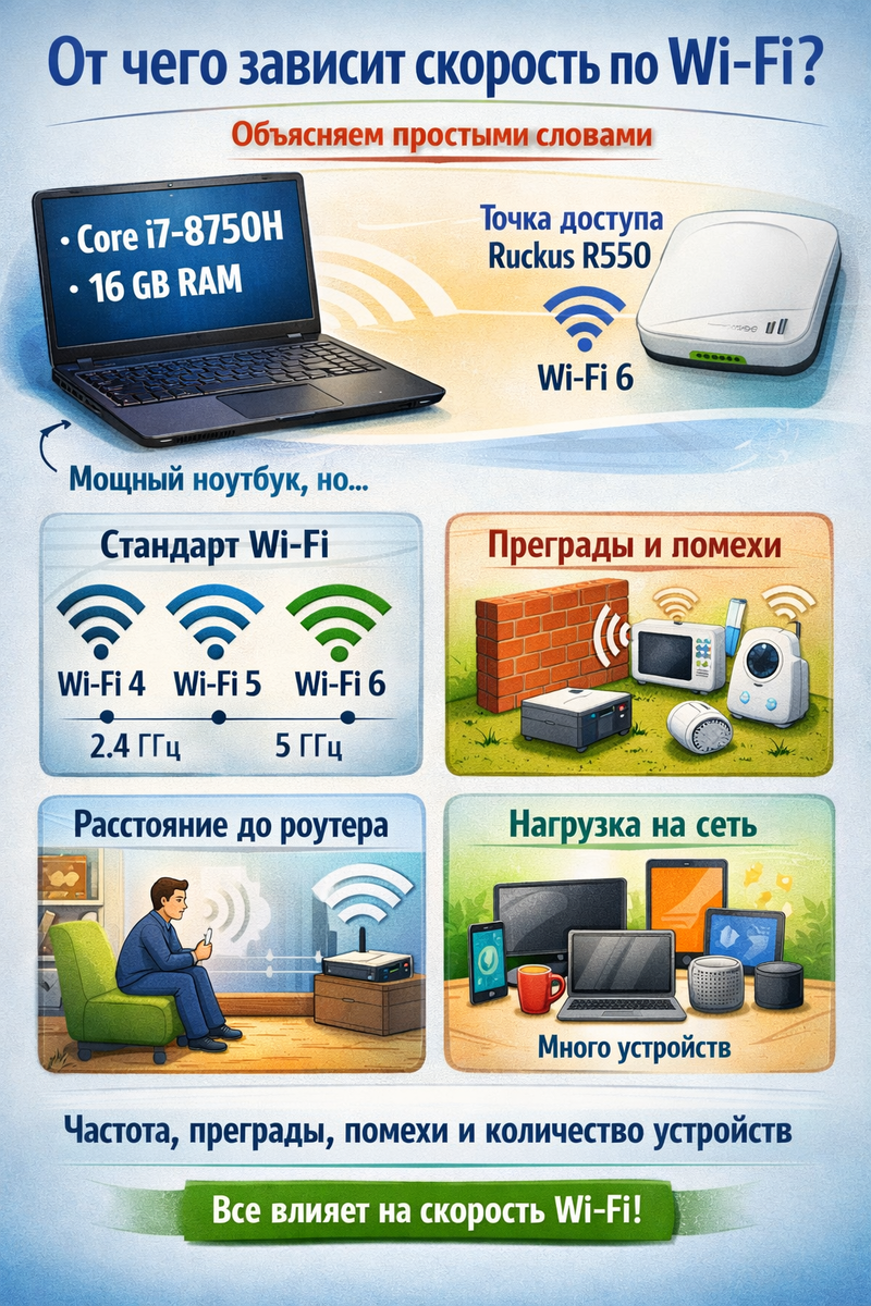 Скорость по Wi-FI
