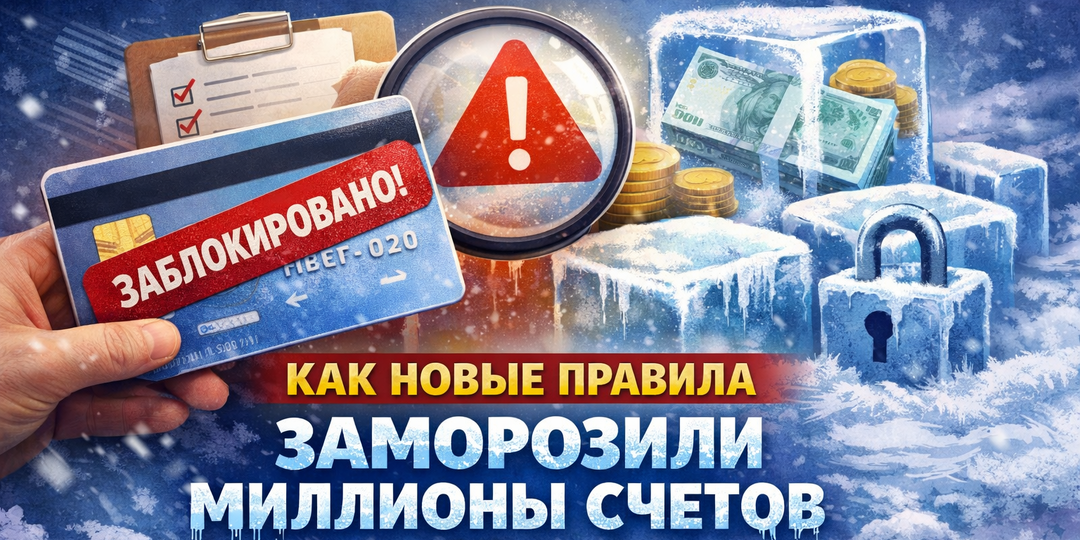 Принимаете оплаты от клиентов на личную карту? КАК НОВЫЕ ПРАВИЛА ЗАБЛОКИРОВАЛИ МИЛЛИОНЫ СЧЕТОВ за 19 дней 2026 года
