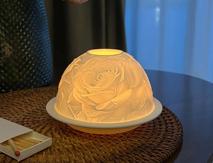 Лumina керамический винтажный розовый подсвечник