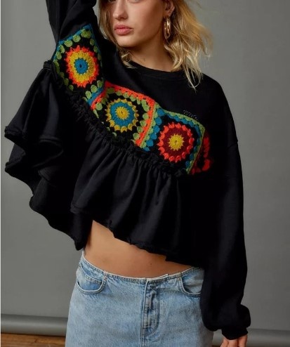 Бесконечное квадратное вдохновение - схемы мотивов, связанных крючком, и новые идеи!