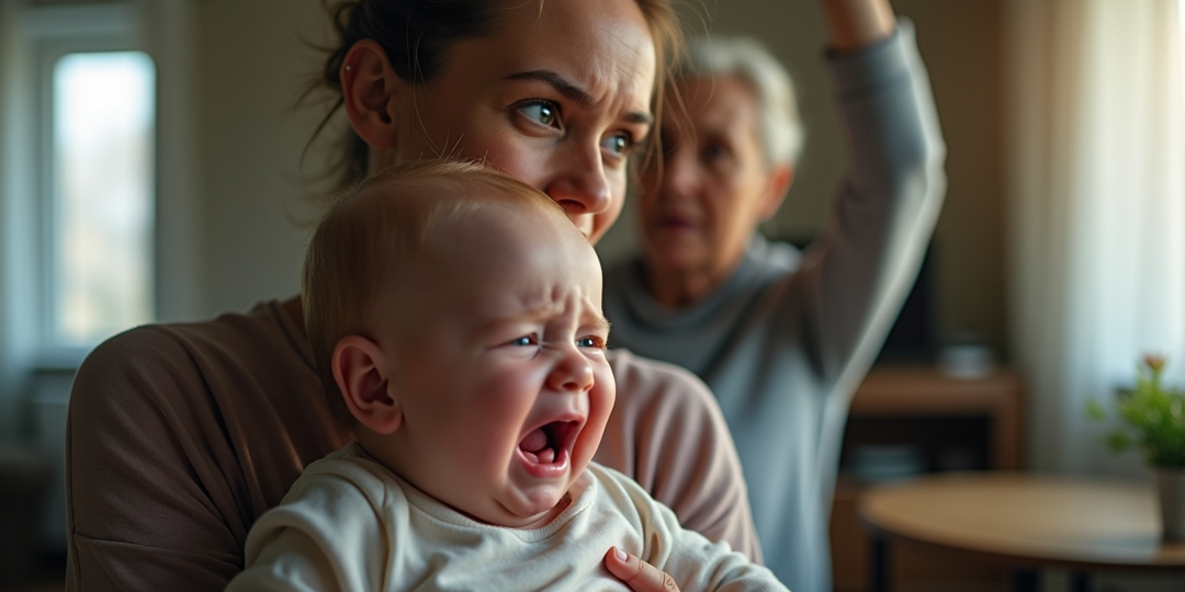 Свекровь замахнулась на меня при ребёнке