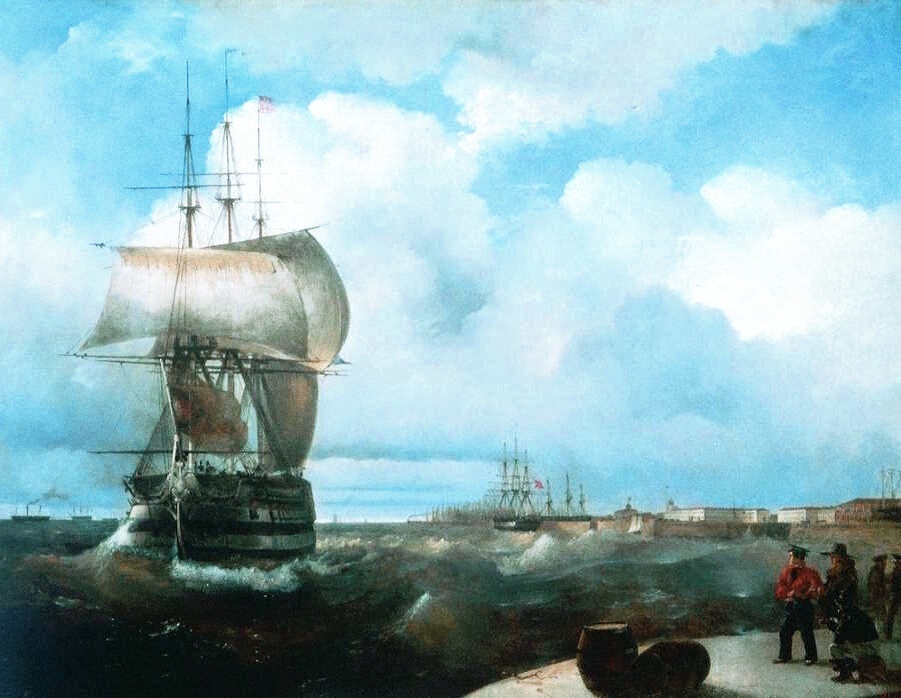 "На рейде в Кронштадте", Айвазовский