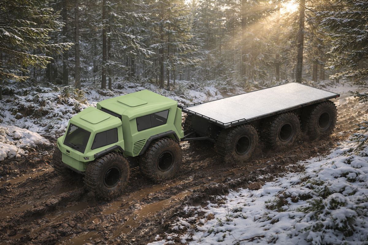 Вездеход ХАН в лесу