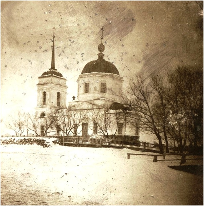 Единственная фотография Богоявленской (Инсарской) церкви, 1902 год. Место хранения: Саратовский областной музей краеведения.