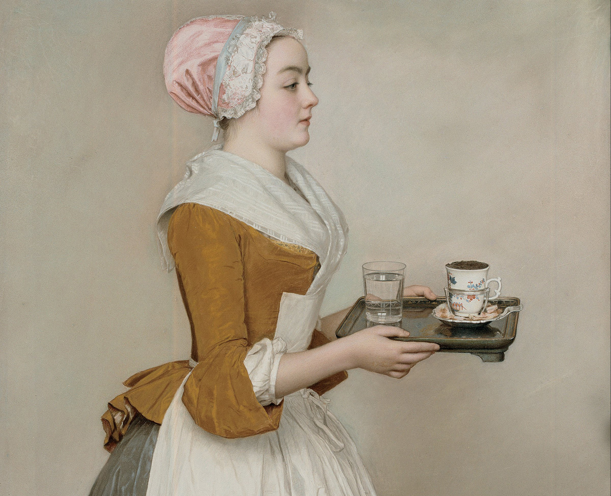 «Прекрасная шоколадница». Жан-Этьен Лиотар, (ок.1743-1745) (фрагмент картины)