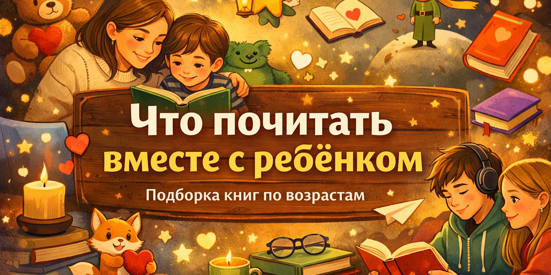 📚 Что почитать вместе с ребёнком: большая подборка книг по возрастам