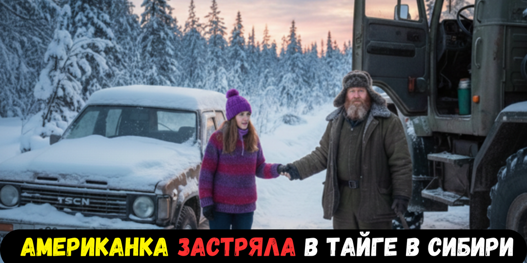 Американка замерзала в глухой тайге, прощаясь с жизнью, но её спас русский мужик с монтировкой и тарелка обжигающего борща