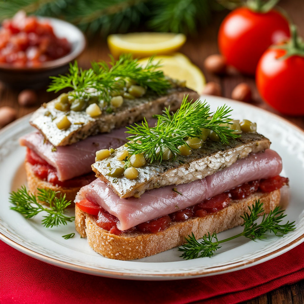 Бутерброды с сельдью 