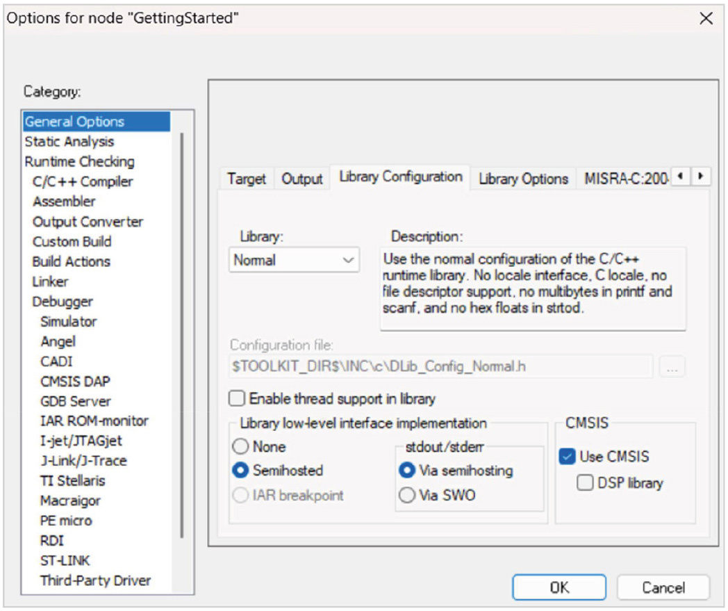 Рис. 2. Скриншот использования CMSIS