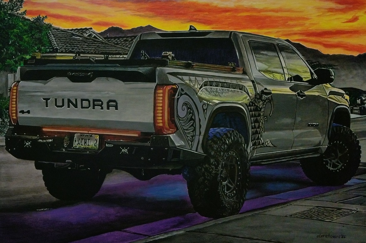 Картина «В дорогу, в закат!», автор: Евгений Eterehovart (автор статьи)