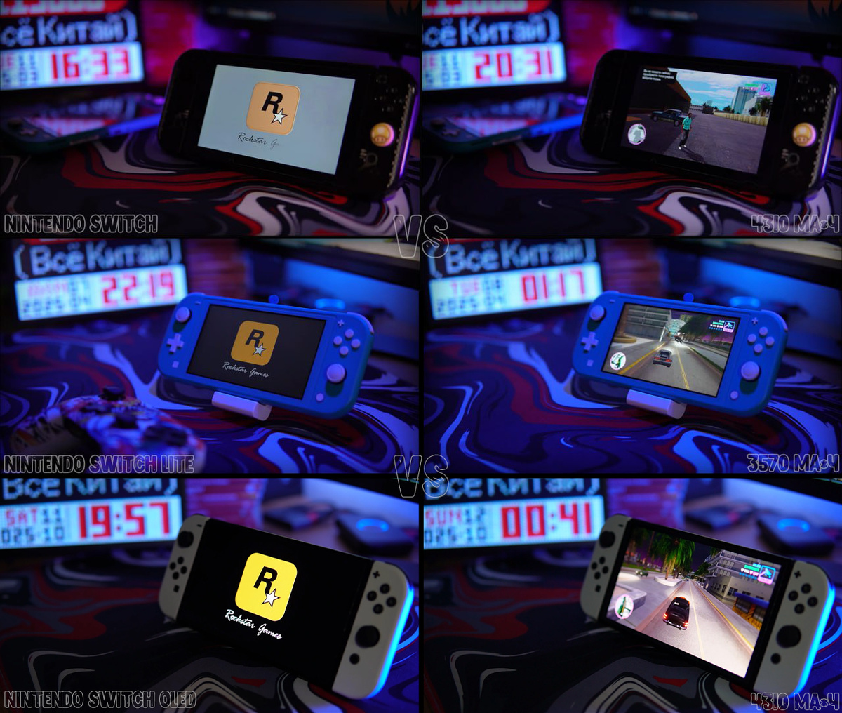 Тесты Nintendo Switch в одних и тех же условиях