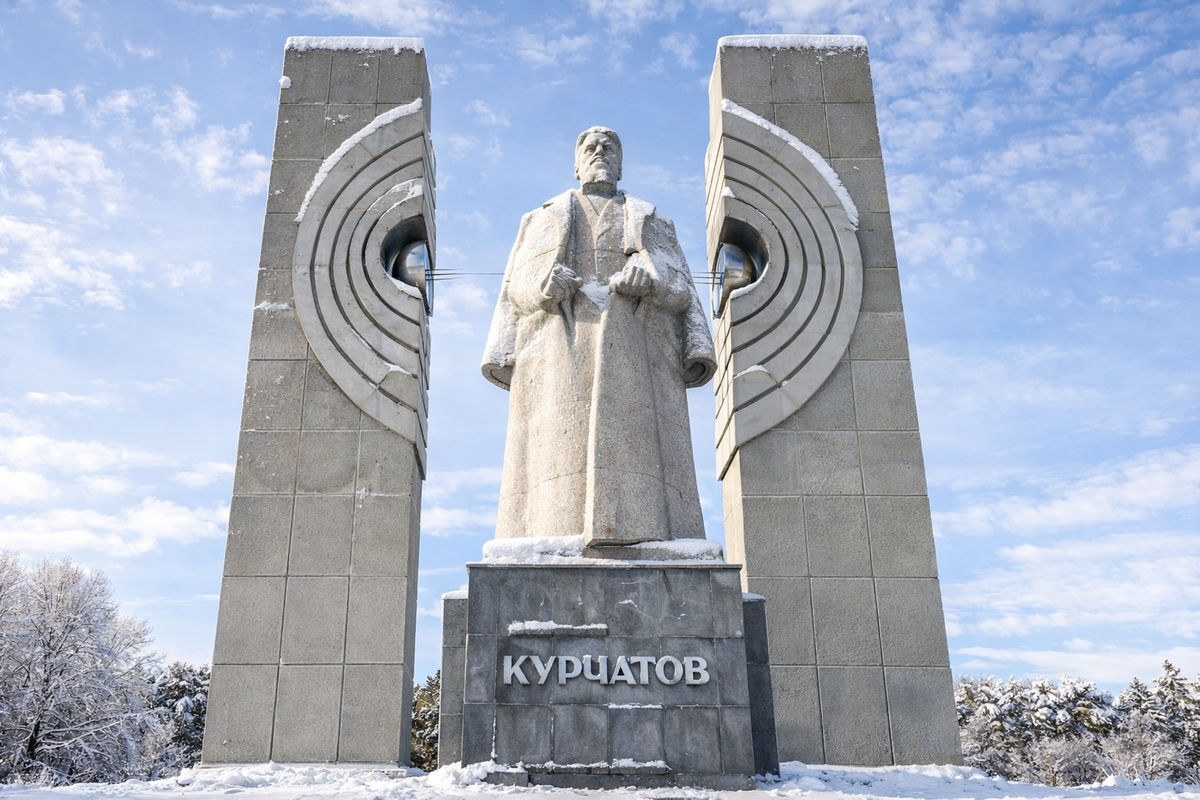 Памятник Курчатову в Челябинске