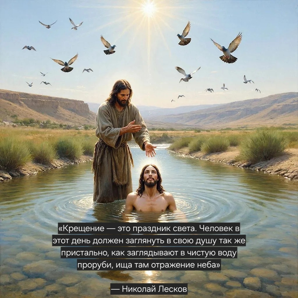 От души поздравляю всех верующих с Крещением Господним! 🩷
