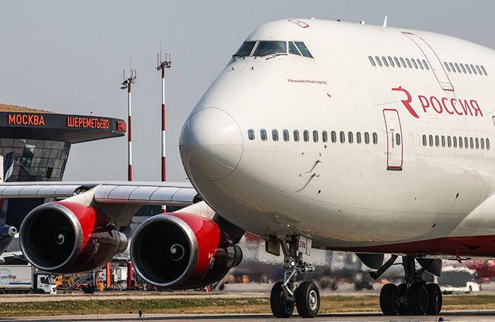    Самолет Boeing 747 авиакомпании «Россия».Сергей Бобылев/ТАСС