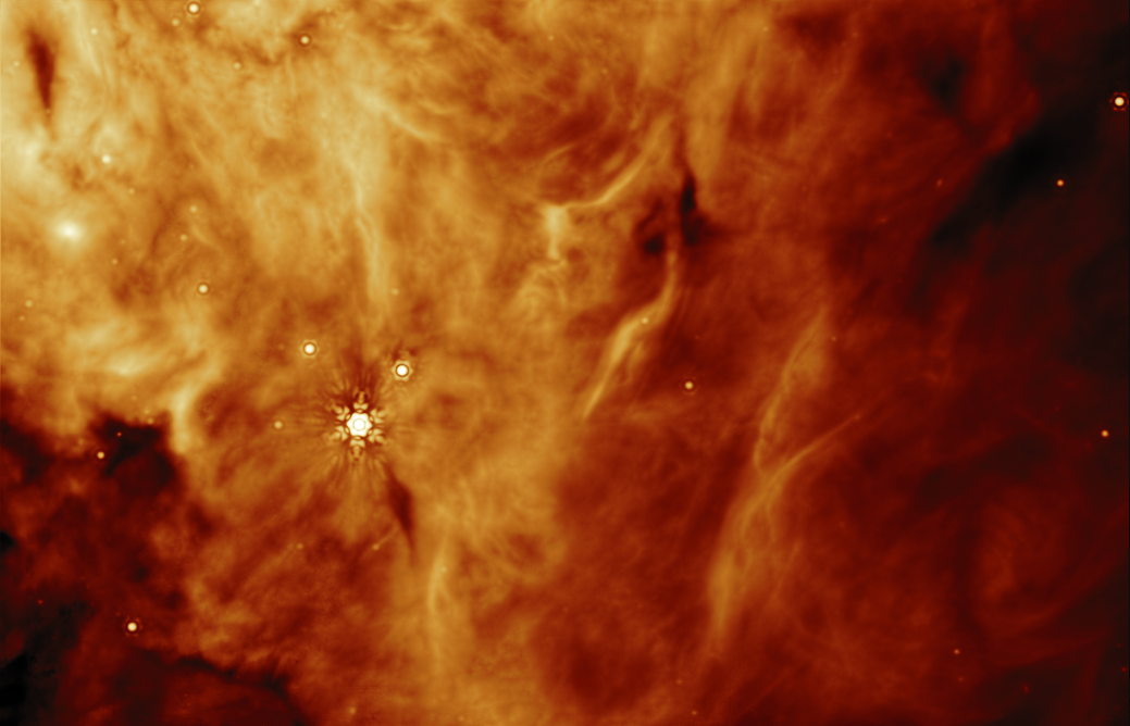 В прошлом году Джеймс Уэбб также запечатлел область вблизи протозвезды IRAS 23385. Фото: NASA.