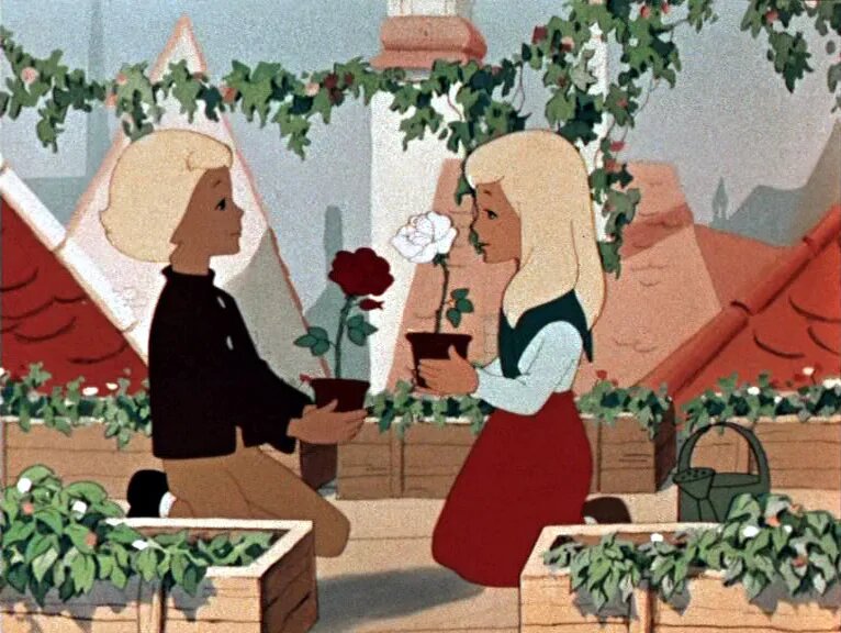 Кадр из мультфильма "Снежная королева" 1957 г.