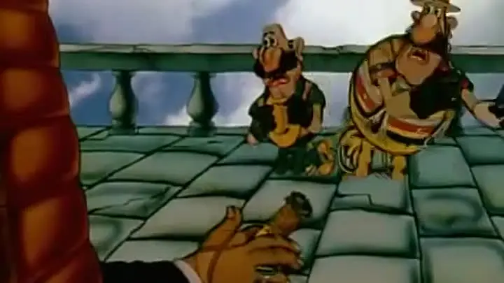 Кадр из мультфильма "Приключения капитана Врунгеля" 