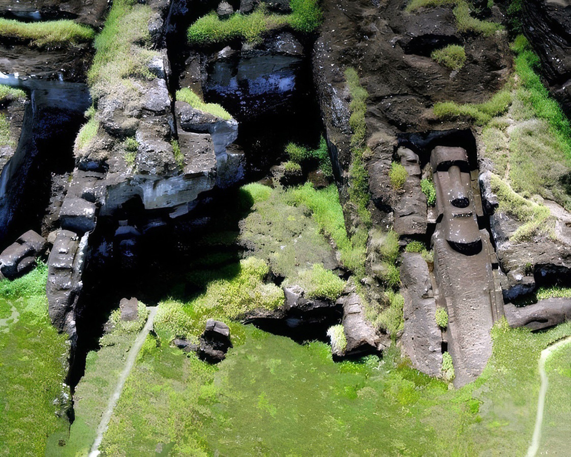 Статуя Моаи на острове Пасхи 