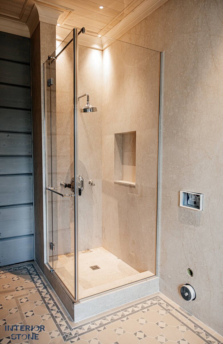 Санузел из натурального мрамора Боттичино