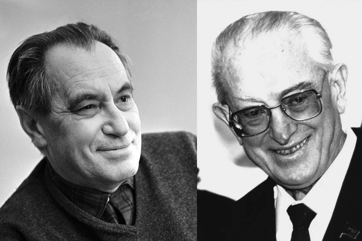    Валентин Катаев (слева) и Юрий Андропов. / из архива журнала "Родина"