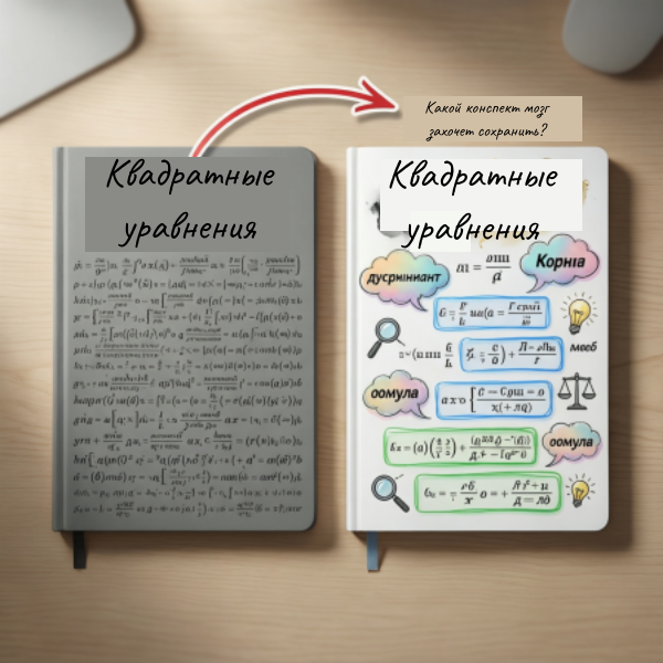 Превратите конспект из «скучного текста» в «карту сокровищ» для своего же мозга. Когда информация структурирована и красива, её хочется возвращаться снова и снова.