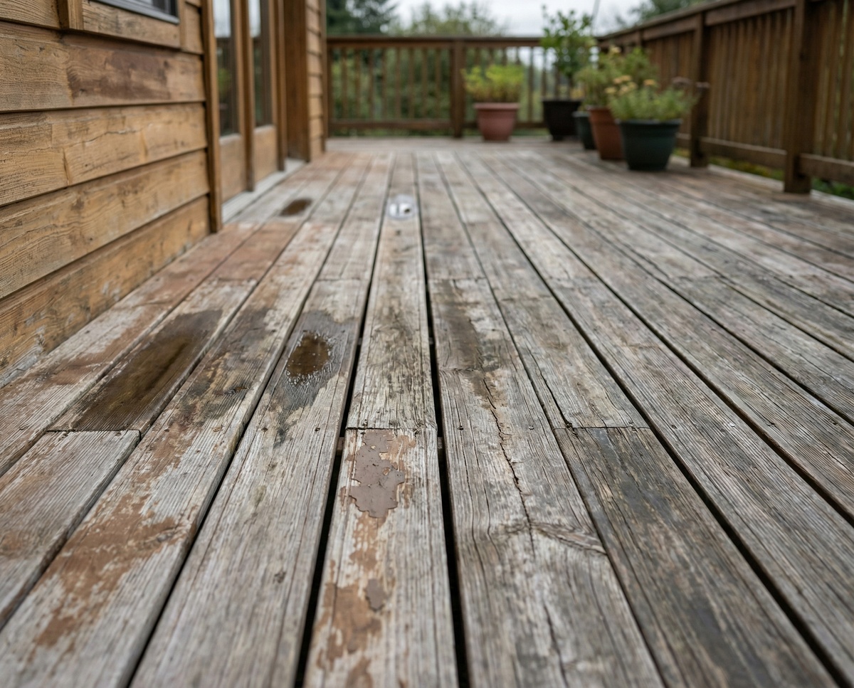 Терраса после сезона неправильного покрытия