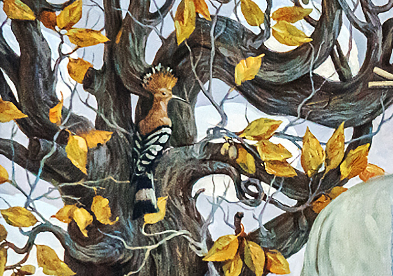 Дильшод Азизов. Осенняя прогулка. 2024. Холст, масло (фрагмент)