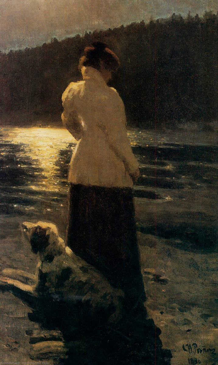    Илья Репин, "Лунная ночь. Здравнево". Фото: artmuseum.by